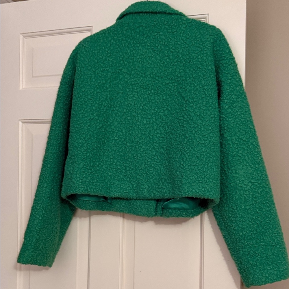 Emerald Green Teddy Jacket - image 3